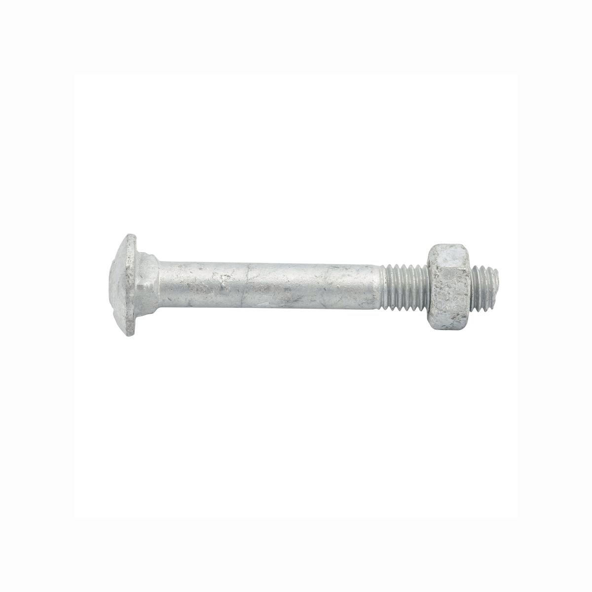 Zenith Cup Head Bolt - 10mm x 75mm - 4.6 Grade Steel - Hot Dipped Galvanised - SuperSaverAU - view 1