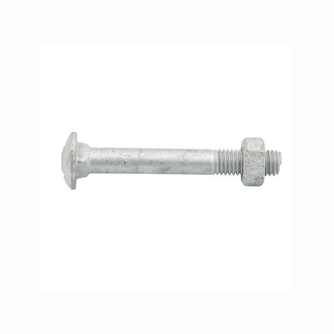 Zenith Cup Head Bolt - 10mm x 75mm - 4.6 Grade Steel - Hot Dipped Galvanised - SuperSaverAU - view 1