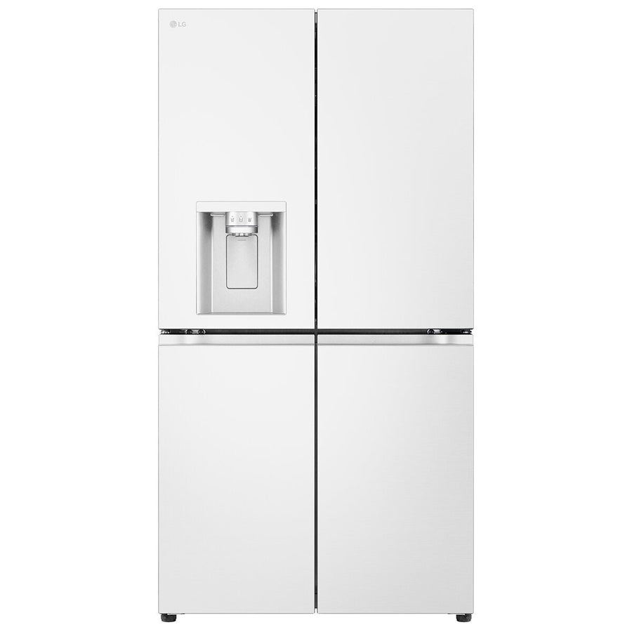 LG 637L French Door Fridge - Ice and Water, Matte White, Two Big Fresh Zone Crispers - GF-L700MWH