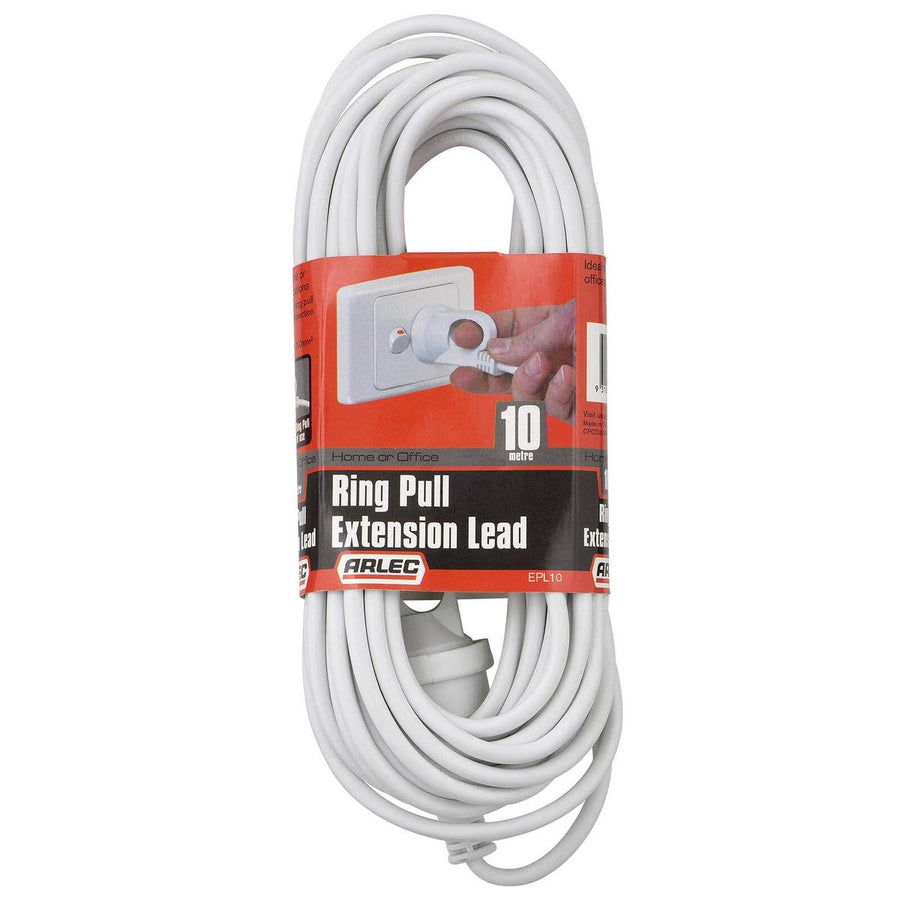 Arlec 10m Extension Lead - White PVC - Safe Indoor Use - 10 Amp - SuperSaverAU - view 1