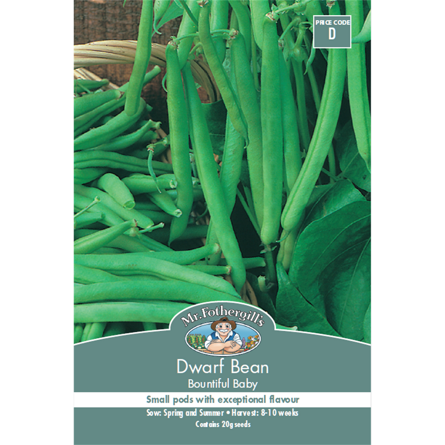 Mr Fothergill Dwarf Bean Seeds 10 Weeks Abundant Crops Ideal For Freezing - SuperSaverAU - view 1