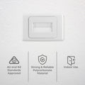 Deta White Brush Wall Cover Plate - Large Cable Entry - Polycarbonate - Neat Solution - SuperSaverAU - view 2