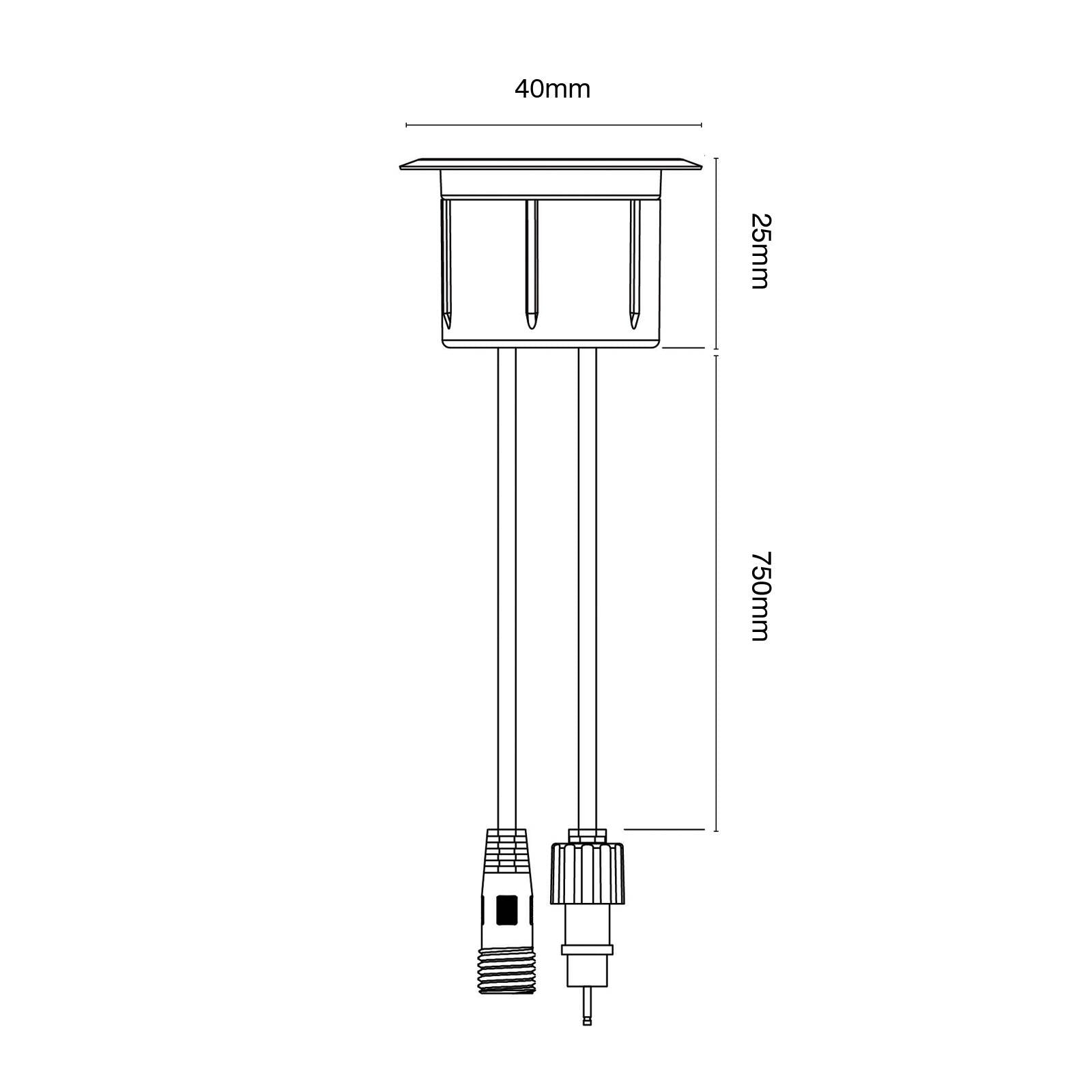 Brilliant Lennox Warm White LED Deck Light Add-On Kit 4 Pack 20943/16