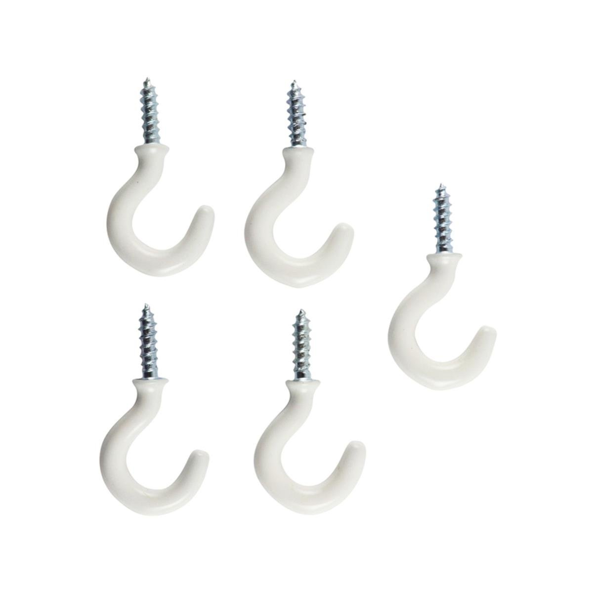 Everhang Cup Hooks - 10mm - PVC Coated - 5 kg Load Rating - 5 Pack - SuperSaverAU - view 1