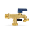 Brasshards Dual Mi Hose Tap 20mm Lead Free - Dual Outlets - Brass - SuperSaverAU - view 2
