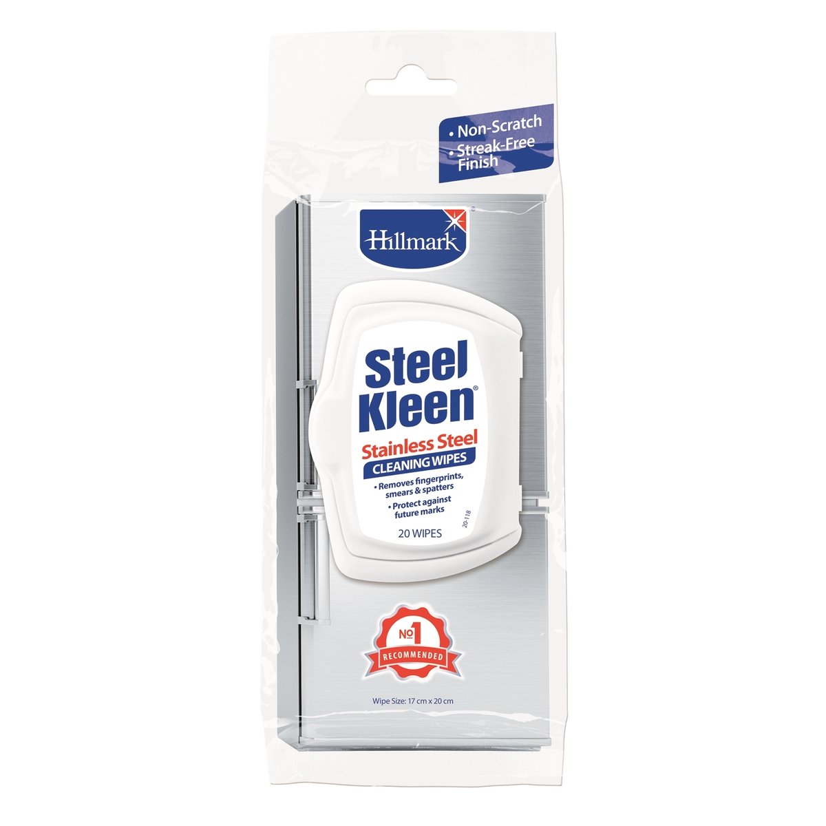 Hillmark Steelkleen Stainless Steel Cleaning Wipes 20 Pack - Woven Cloth - Streak-Free Finish - Easy To Use - SuperSaverAU - view 1