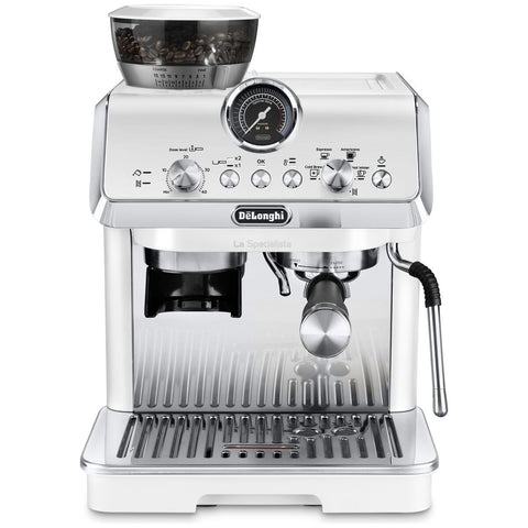 DeLonghi La Specialista Arte Evo Manual Coffee Machine - White - Cold Brew and 15 Grind Settings - EC9255W2