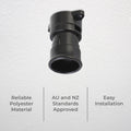 DETA Black Festoon Lamp Holder B22 Bayonet Polyester 240V 6316B