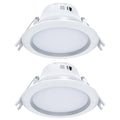 Arlec 9W 92mm Tri-Colour Dimmable LED Downlight Recessed Lens 240V White 2 Pack ALD285P2