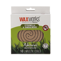 Waxworks Citronella Sandalwood Mosquito Repellent Coil 10 Pack - 120mm x 146mm - Outdoor Use - SuperSaverAU - view 1
