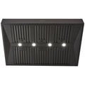 Schweigen 120cm BBQ Canopy Rangehood - Matte Black, 2500m³/h, Twin Internal Motors, Remote - CL7372BPAK