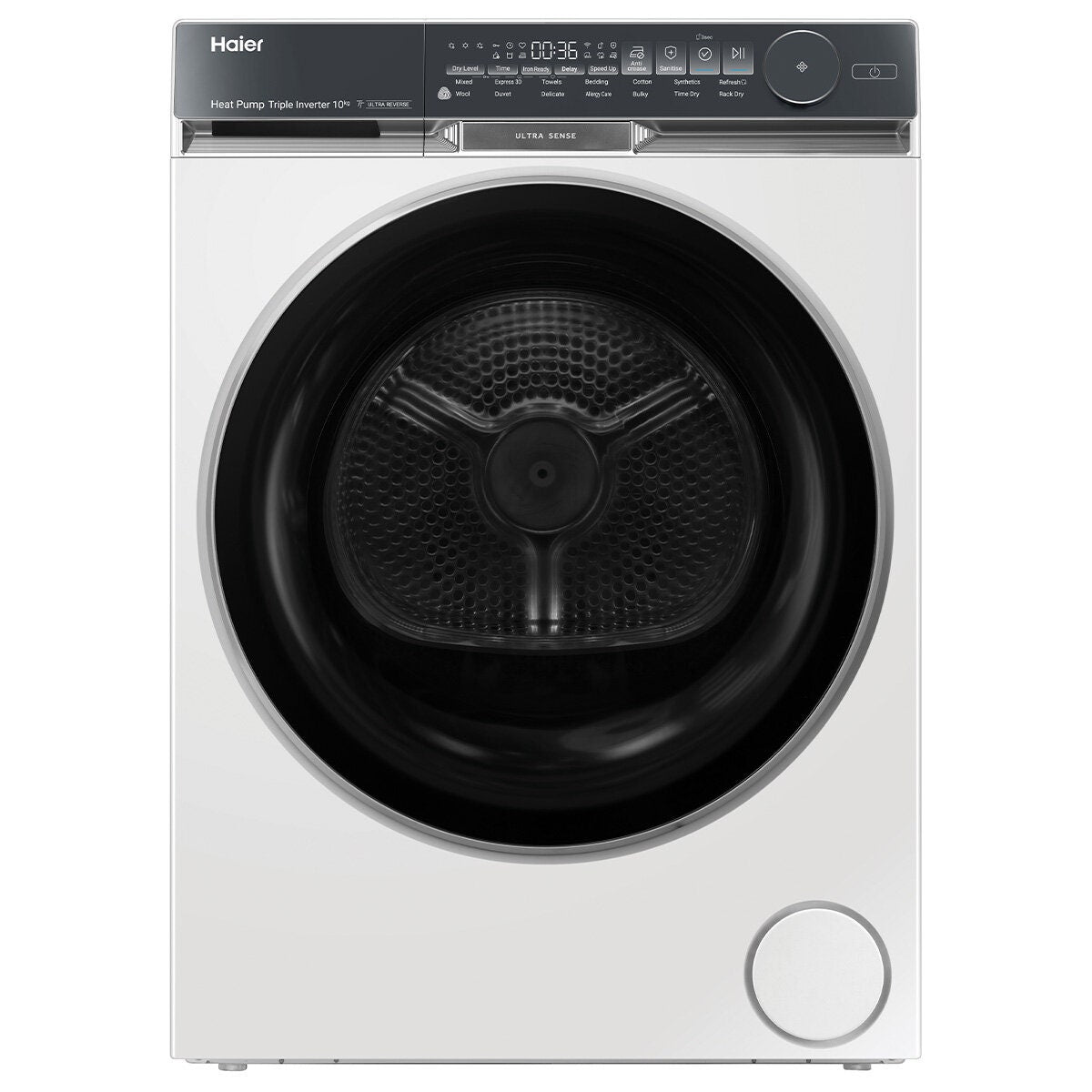 Haier 500 Series 10kg Heat Pump Dryer - White, 10 Star Energy Rating, Reverse Tumbling - HDHP10DW1