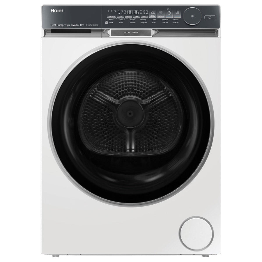 Haier 500 Series 10kg Heat Pump Dryer - White, 10 Star Energy Rating, Reverse Tumbling - HDHP10DW1