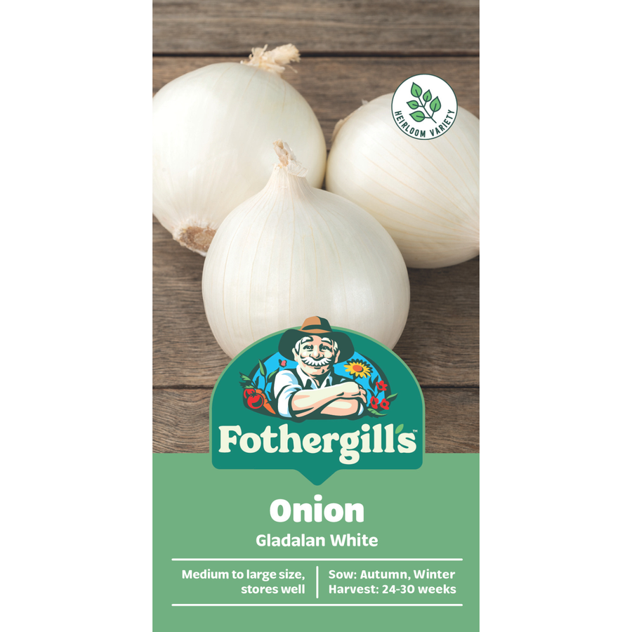 Mr Fothergill's Gladalan White Onion Vegetable Seeds