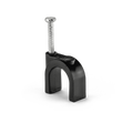 Holman 13mm Saddle Clip with Nail - Plastic & Metal - Durable Hold - SuperSaverAU - view 1