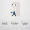 Deta 16A Single Phase RCBO - 240V - 6kA High Breaking Capacity - Safety Compliance - SuperSaverAU - view 2