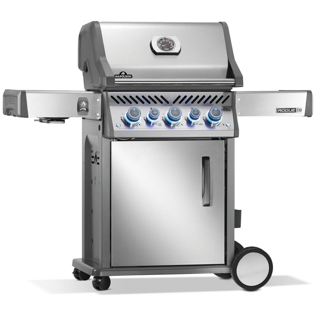 Napoleon Rogue Pro-S 425 3 Burner Natural Gas Freestanding BBQ - Silver - Side Burner - RPS425RSIBNSS-2-AU