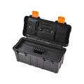 Craftright 435mm Polypropylene Tool Box, Lift-Out Tray, Lockable, Black and Orange