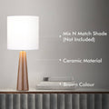 Verve Design Caria Ceramic Lamp Base - Brown - 100mm x 410mm - Textured Design - SuperSaverAU - view 3