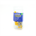 Narva 5-6mm Yellow Flared Vinyl Insulated Ring Terminals, 8.4mm Eye, 20 Pack