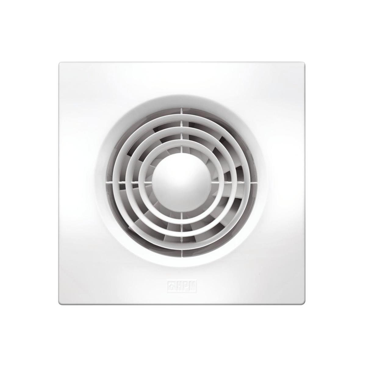 HPM 100mm Square Slimline Wall Exhaust Fan - Plastic - Strong Air Extraction - SuperSaverAU - view 1
