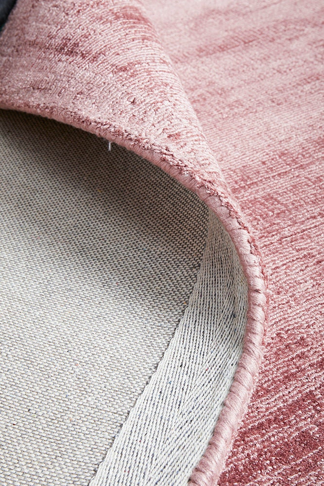 Rug Culture Bliss Medium Rug 225x155cm - Rose Viscose, Hand Loomed, 8mm Pile - BLSBLUSH225X155