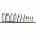 Kincrome Spline Socket Rail Set 11 Piece Cr-V Steel Organised Storage - SuperSaverAU - view 2