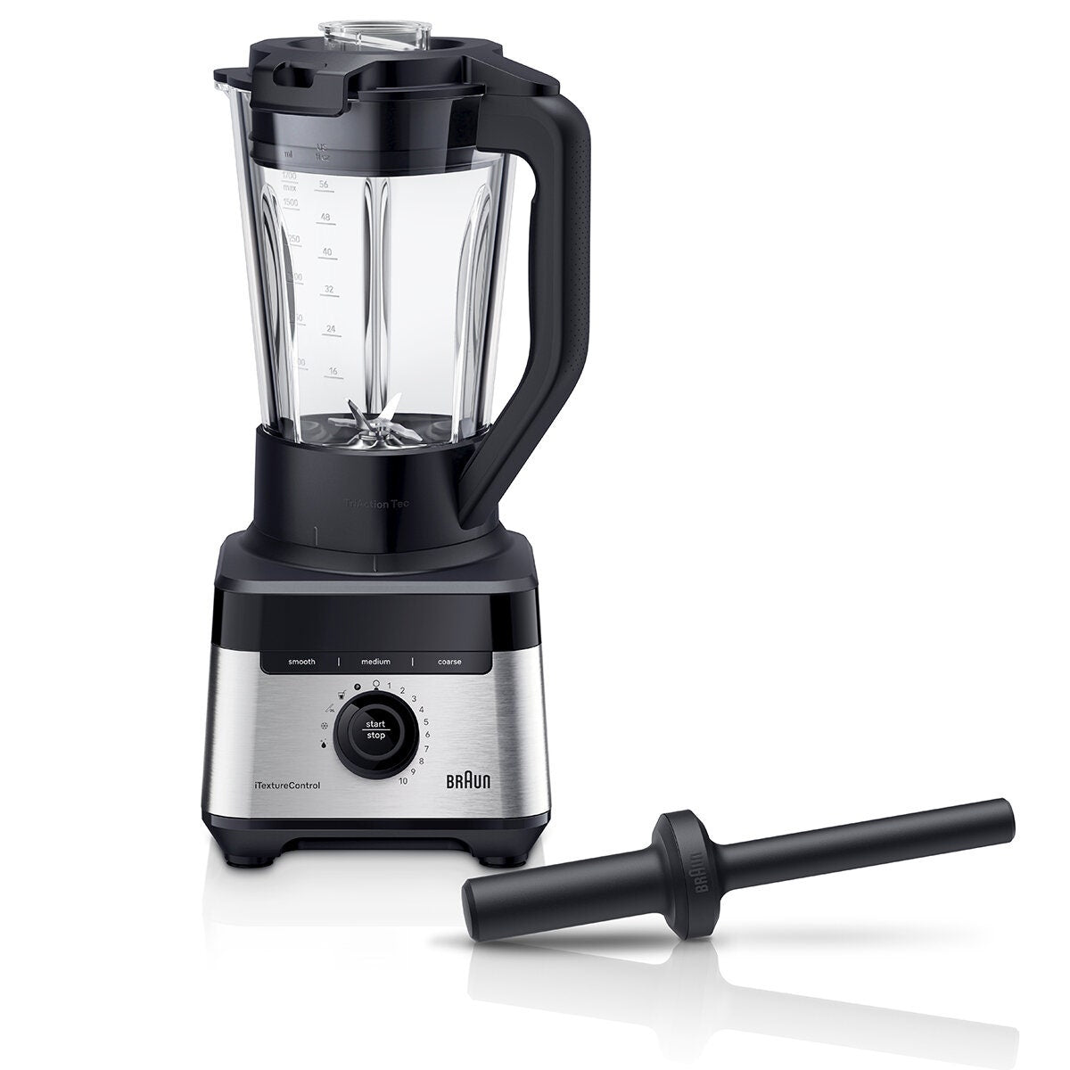 Braun PowerBlend 7 jug blender - 1400W, 2L glass jug, nine food programs - JB7550BK