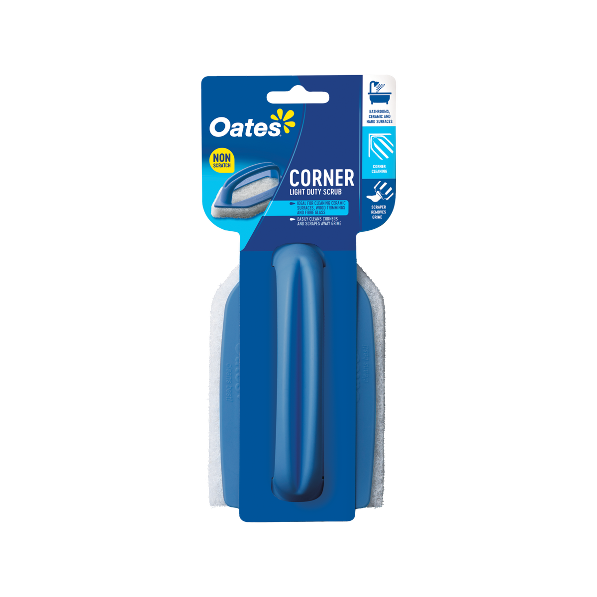 Oates Premium Light Duty Corner Scrubber - 160mm x 20mm x 95mm - Plastic