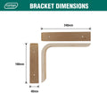 Carinya Plywood Angle Bracket - 240 x 190mm - Durable - Each - SuperSaverAU - view 4