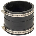 Deks 100mm PVC to PVC Rubber Joiner - EPDM & Stainless Steel, Underground Rated, Black