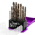Full Boar 25 Piece HSS M35 Drill Bit Set - Precision Drilling - 135º Split Point - SuperSaverAU - view 2