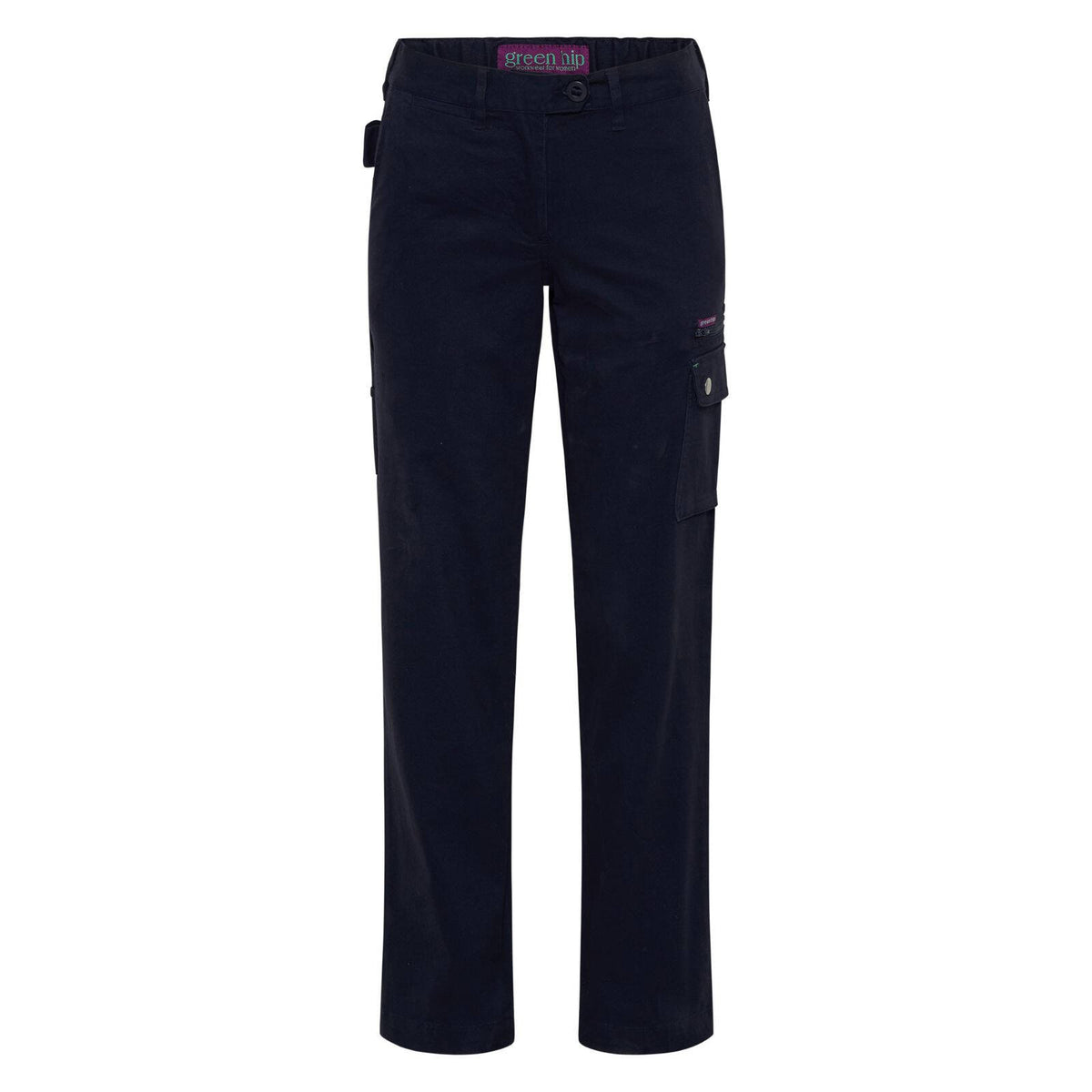Green Hip Give Cargo Pants Blue Size 10 Cotton Drill Straight Leg