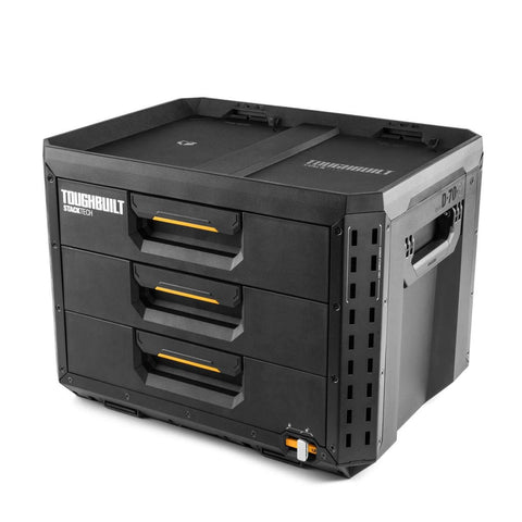 Toughbuilt Stacktech XL 3 Drawer Tool Box - 410mm x 390mm x 530mm - Durable Storage Solution - SuperSaverAU - view 1