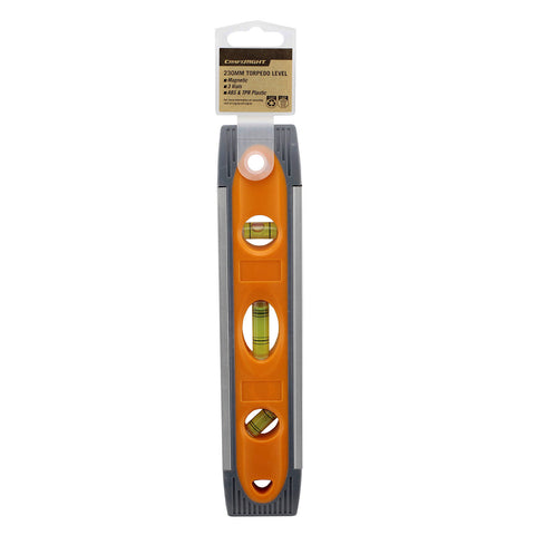 Craftright 230mm Magnetic Torpedo Level, Aluminium, Spirit Level for Plumb and Level