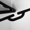 Practa Black Heavy Duty Plastic Tube Clothes Hangers 15 Pack - 445mm x 215mm - Anti-Slip Notches - Extra-Wide Design - SuperSaverAU - view 3