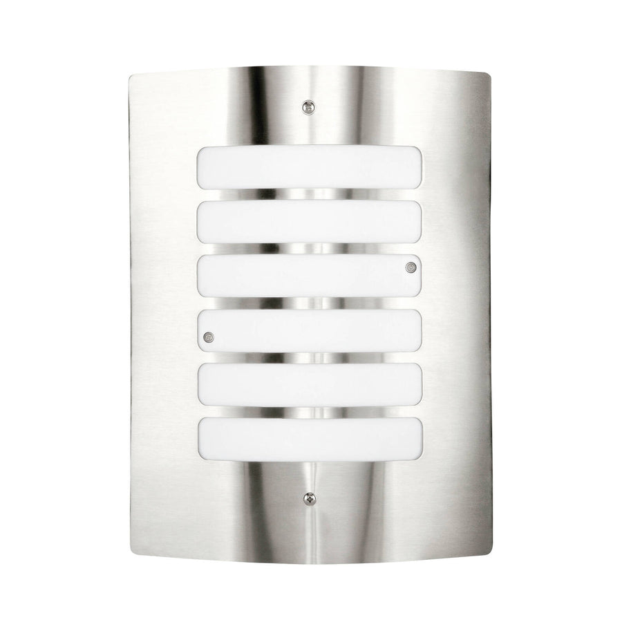 Brilliant Lighting Queenslander Curved Outdoor Wall Light E27 Stainless Steel Hardwired 17361/16