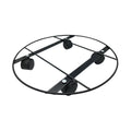 Eden 35cm Heavy Duty Round Pot Plant Trolley Black 60kg