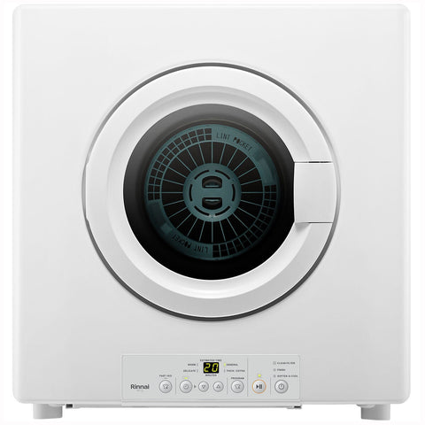 Rinnai 9kg natural gas clothes dryer - 48dB, bedding and heavy programs, must be ducted - DRYSOFT9N