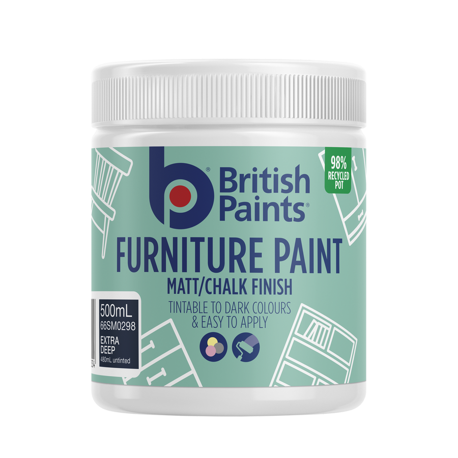 British Paints Extra Deep Furniture Paint 500ml - Durable Acrylic Finish - SuperSaverAU - view 1