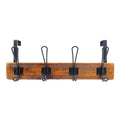 Adoored 4 Hook Rustic Over the Door Rack - 450mm - Black - Easy Installation - SuperSaverAU - view 2