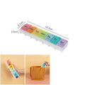 7 Day Weekly Pill Organiser Box with Push Button Rainbow Compartments, Travel Case - view 5