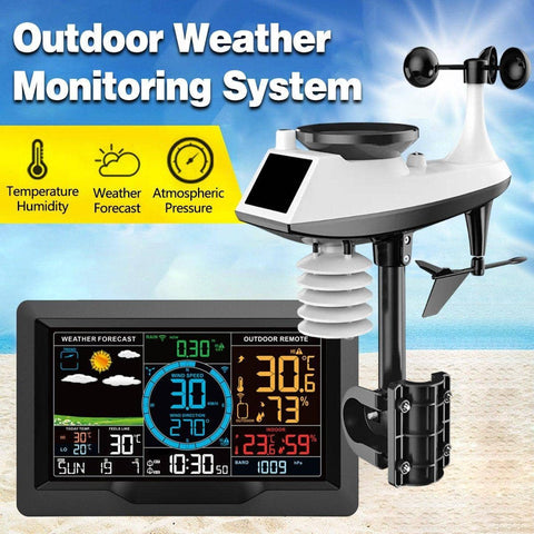 7-In-1 Weather Station with Wireless Outdoor Sensor and LCD Display