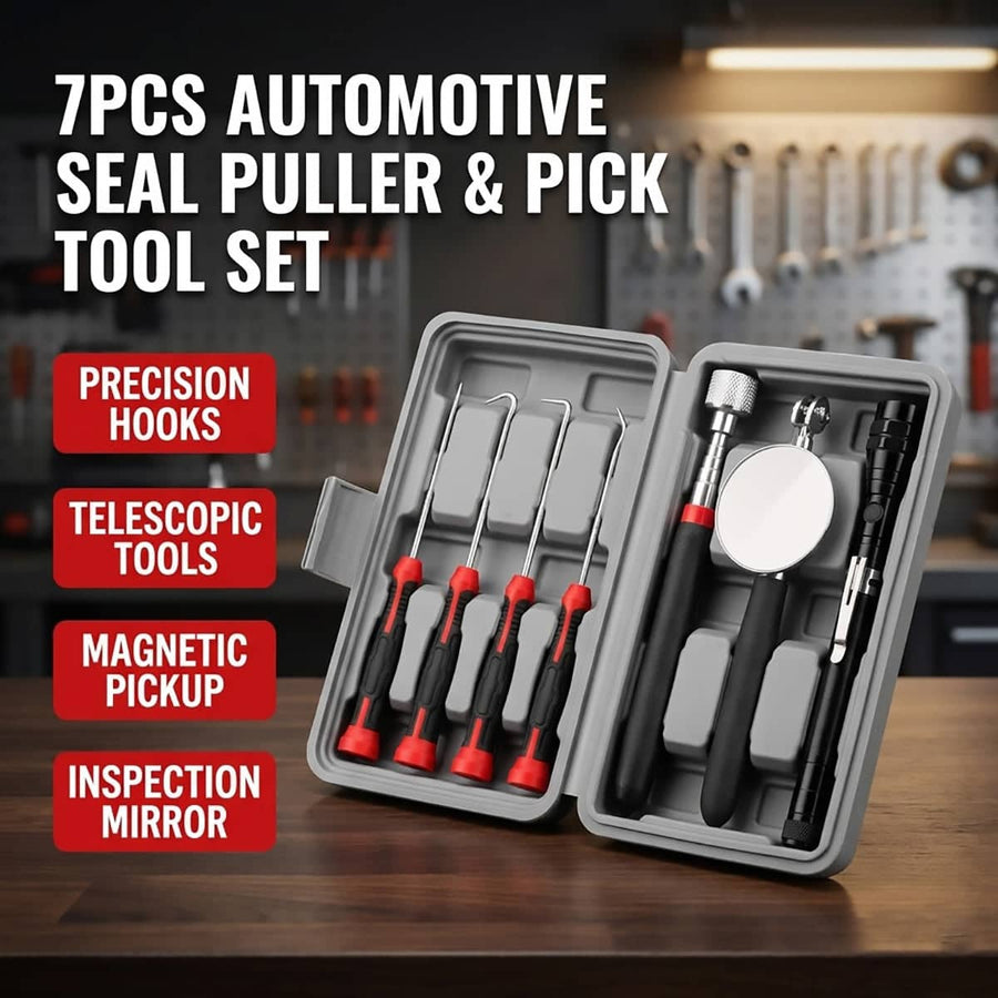7 Piece Automotive Seal Puller and Pick Tool Set in Case