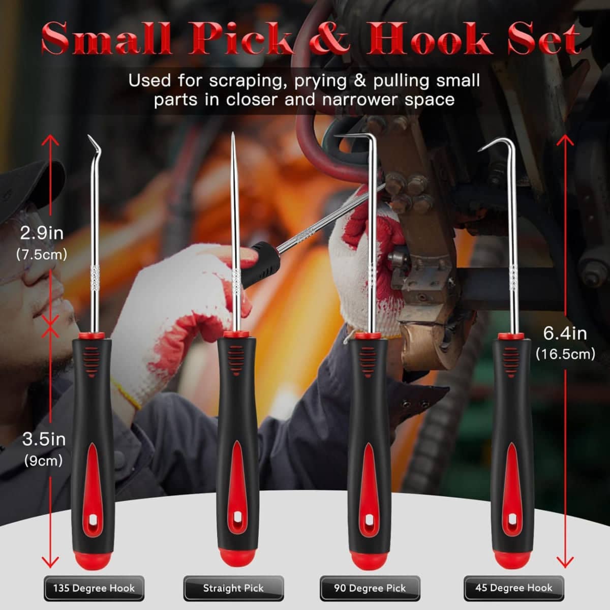7 Piece Automotive Seal Puller and Pick Tool Set in Case - view 4