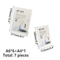 7-Piece L-Shaped Table Sign Holder Set, White Plastic Display Board - view 3