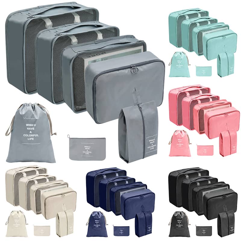 7-Piece Travel Packing Cubes Set - Aqua Blue - view 3
