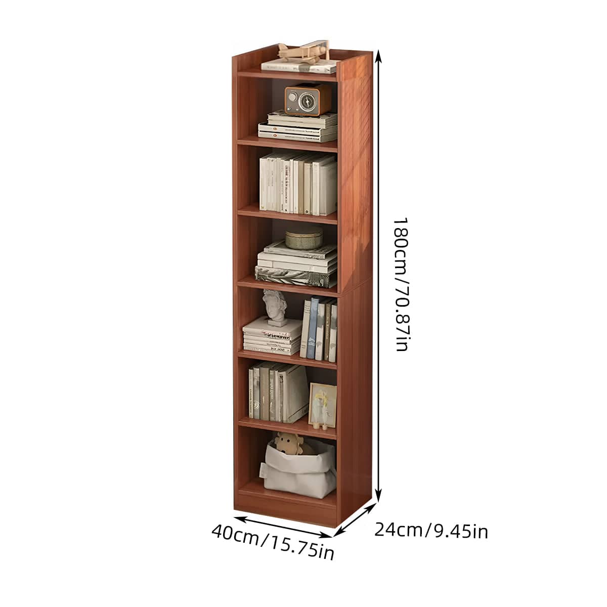 7 Tier Floor Standing Storage Shelf for Living Room and Office, Space Saving - view 3