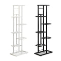 7 Tier Metal Plant Stand - White, Indoor Outdoor Vertical Garden Rack - view 3