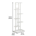 7 Tier Metal Plant Stand - White, Indoor Outdoor Vertical Garden Rack - view 4